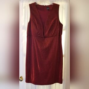 Night Way Size 18 Red Sparkling Dress